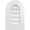 Ekena Millwork Round Top Surface Mount PVC Gable Vent: Non-Functional, w/ 3-1/2"W x 1"P Standard Frame, 14"W x 22"H GVPRT14X2201SN - alternate 1